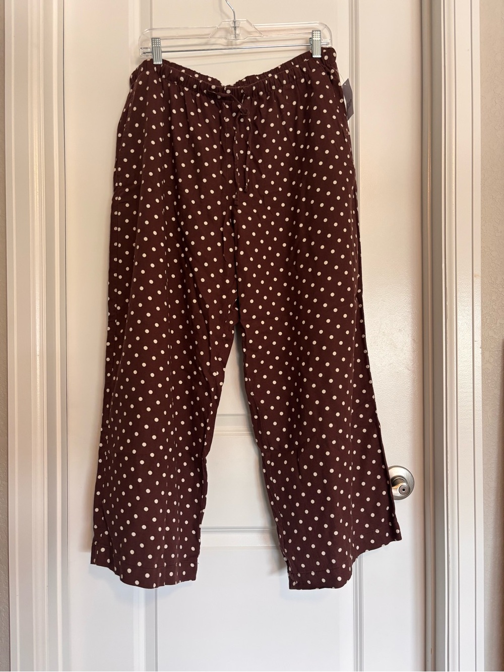 GAP Brown Wide-Leg Polka Dot Pants - Picture 2 of 5